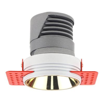 China Modern Embeded Hotel 10W Recessed Trimless Downlight Cob Led Spot Light Indoor Wall Seal Dimmable 110V 220V for sale