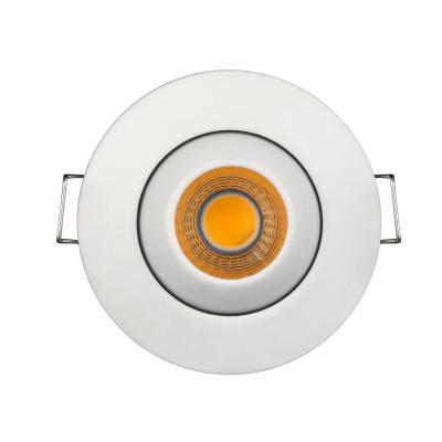 China Embeded Recessed Die Cast Aluminum 3W Black White Dimmable Led Downlight LED Adjustable COB Downlight for sale