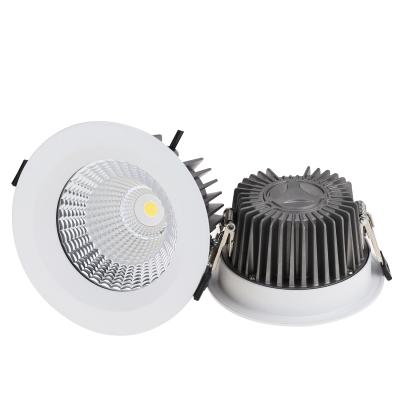 China Embeded Round Square Bathroom Anti-glare Led Lighting Ceiling Recessed Dimmable Led COB Downlight Light Waterproof IP65 Light for sale