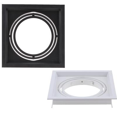 China Black White AR111 Desktop Fixture Recessed Downlight Housing AR111 Light Fixture for sale