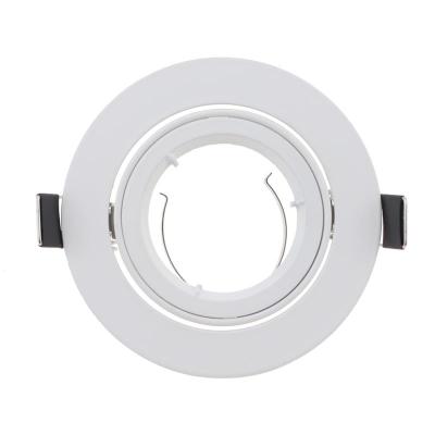 China LED Light Fixture Parts Die-Casting Halogen Indoor Downlight Trimless Round Frame Recessed Downlight Gu10 Lamp Led Spotlights Adjustment for sale