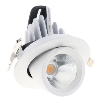 China LANDSCAPE Dimmable Embedded COB LED Ceiling Spotlight 10W 20W 30W 360 Degree Retractable Adjustable LED Trunk Spotlight Indoor Lighting for sale