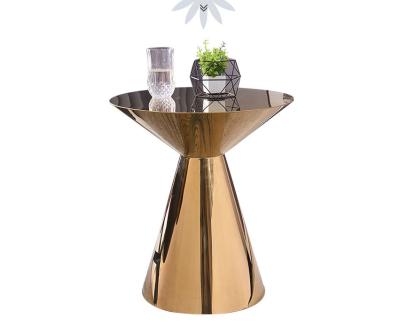 China Modern& luxury gold metal base end side table and coffee table top for modern living room furniture for sale