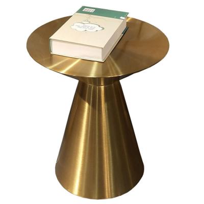 China Modern round metal frame table gold metal side coffee table for gold round side table for sale