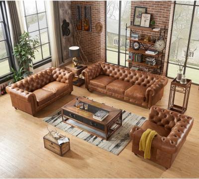 China Traditional cheap vintage genuine leather sofa recliner cowhide leather sofa for european style for sale