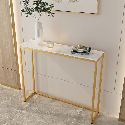 China Classic Modern Simple Luxury Marble Console Table Porch Table for sale