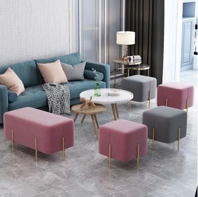 China (Other)Adjustable Living Room Shoe Change Stool Ottoman Metal For Living Room for sale