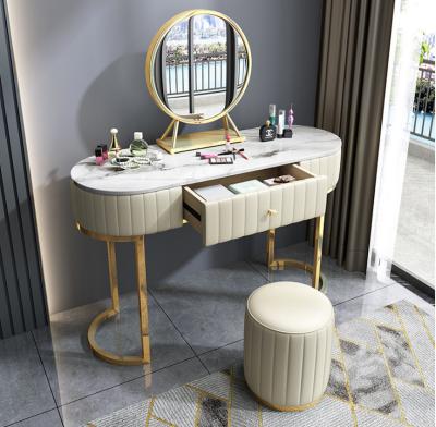 China (Height)Adjustable igh Dresser Luxury Bedroom Dresser Table Make Up Desk Makeup Vanity Dressing Table With Mirror for sale