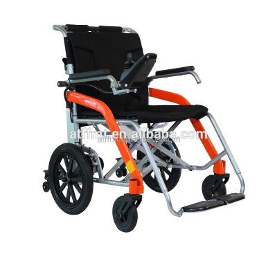 China Lightweight Support Alloy FMT Aluminum 15kg Travel Folding Electric Wheelchair For Disabled Folding Electric Wheelchair for sale