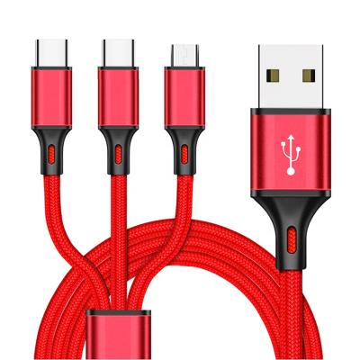 China Wholesale New Design Video Game Player Factory Price 3 in 1 Multi Function Charging Data Cable High Quality Adapter Cable for iPhone, Type-C Use for sale