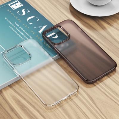 China Original Anti-fall Shockproof PC TPU Matte Cell Phone Cover For iPhone 12 13 Clear Transparent Phone Case For iPhone 13 Mini Pro Max for sale