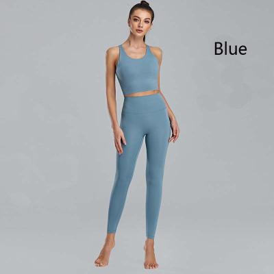 China 2022 Breathable New Spring And Summer Yoga Set Women Wholesale Running Gym Large Size Breathable Sports Fitness Yoga Suit for sale