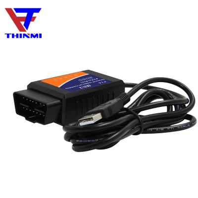 China All Hot Sale OBD2 ELM327 V1.4 USB Type Of OBDII Compliant Vehicles 2020 Chip 2480+ft232 Engine Falult Code Scanner For IOS And Android Auto Diagnostic Tool for sale