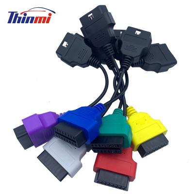 China Jeep Chrysler Dodge FIAT LANCIA OBD2 Multi Color Cable For For Fiat ECU Cables Scan Adapter Connector Diagnostic Tool Cable 6 Color With Best Price for sale