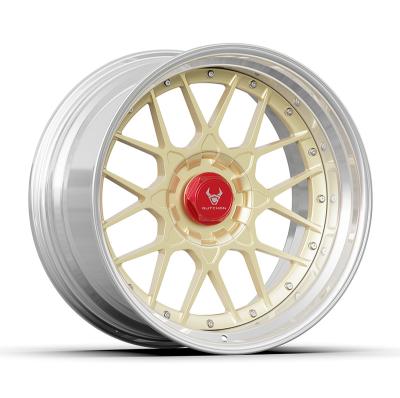 China Passanger Best Car Design 20 Inch Gold /silver 5x114.3 5 Spoke OEM/ODM Custom 2 Piece Toyota Forged Wheels for sale