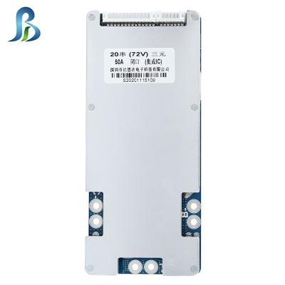 China Bisida Lifepo4 rechargeable battery BMS 60V 20S 40A/50A/80A/100A/120A protection board with balanced with temperature control BSD-ZY64150-20S for sale