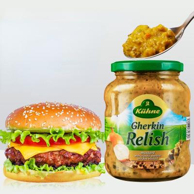 China Mustard Cucumber Paste Hamburger Sauce 350g Household Sandwich Marinated Cucumber Mustard Sauce Yellow Bread Sauce RR-S18 for sale