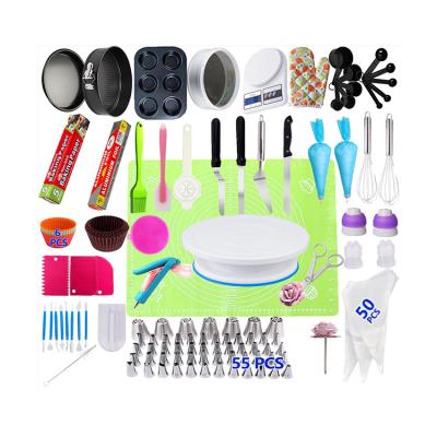 China Factory cake turntable mold turntable set silicone baking mold decorating mouth RR-BT30 for sale