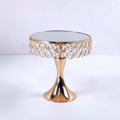 China New Pastry Tray Wedding Cake Stand Small Crystal Tray RR-BT35 wedding decoration dessert Crystal Dessert Table Display Stand for sale