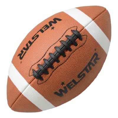 China Machine Sewn PU Compound Leather Training American Football For School Training for sale