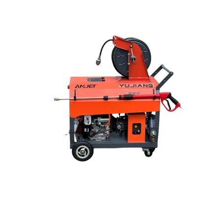 China Electric Ignition Start AMJ Hand Thrust Sewer Machine 200bar-40LPM Gasoline Sewer Injection Machine Pressure Sewer Cleaning Machine for sale