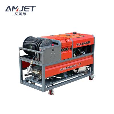 China AMJ200Bar2900psi160LPM-4040Gpm heavy duty sewer cleaning machine machine high pressure diesel sewer cleaning machine 148*68*100 for sale