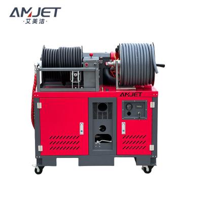 China Gasoline Jet Machine Sewer Cleaning Machine 72LP-200bar Vehicle Integrated Sewer Sewer Cleaning Machine AMJ Sewer Cleaning Sewer Machine for sale