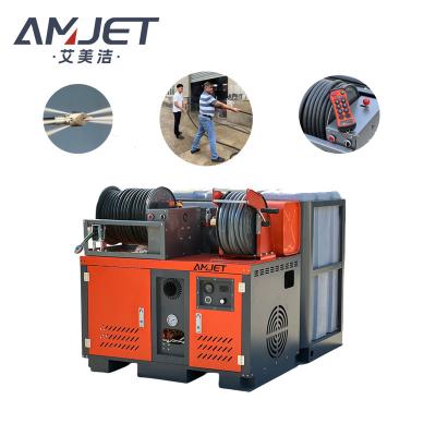 China Gasoline Jet Machine Sewer Cleaning Machine 72LP-200bar Vehicle Integrated Sewer Sewer Cleaning Machine AMJ Sewer Cleaning Sewer Machine for sale