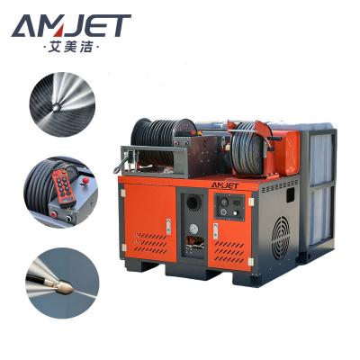 China Gasoline Jet Machine Sewer Cleaning Machine 72LP-200bar Vehicle Integrated Sewer Sewer Cleaning Machine AMJ Sewer Cleaning Sewer Machine for sale