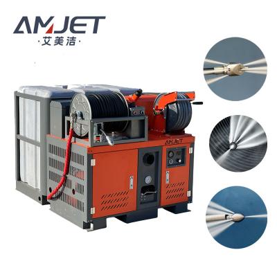 China Gasoline Jet Machine Sewer Cleaning Machine 72LP-200bar Vehicle Integrated Sewer Sewer Cleaning Machine AMJ Sewer Cleaning Sewer Machine for sale