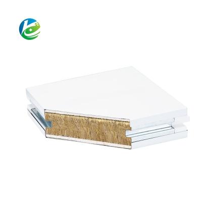 China Building Material Shops Low Cost Board House Fireproof Insulation Rock Wool Sandwich Panel For Clean Room for sale