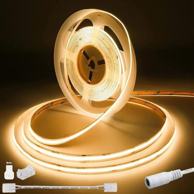 China 24V Hotel 24V White COB 320led COB Led Strip Light Flexible Home Decoration 12v Indoor Lighting Slim Mono Color COB Led Strip Light for sale