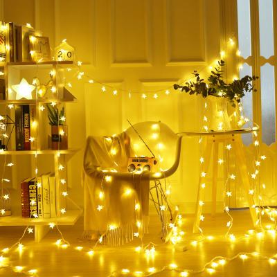 China PVC LED Lantern Star Light String Full of Stars Birthday Room Flashing Decoration Lights Christmas Lantern Neon String for sale