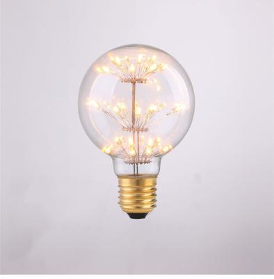 China Lighting Decoration XHL-LED G80 Energy Saving No Dimming Firework Bulb 3W 2200K E27 220V Raw Material Starry Fancy LED Decorative Fireworks Bulb for sale