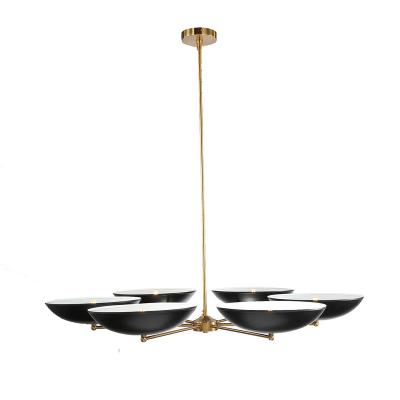 China Modern Black Flat Iron Pendant Lamp for Hotel Villa Living Room Bedroom Home Decor for sale