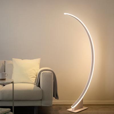 China Modern Minimalist Custom Floor Standing Half Moon LED Lamp Living Room Corner Arc Led RGB Floor Lamp for sale