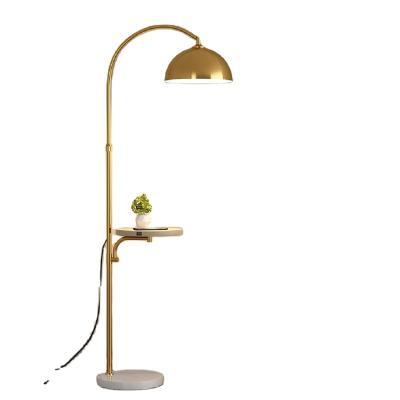 China Nordic Modern Table Floor Lamp Modern Iron Floor Light With Shelves Home Use for sale