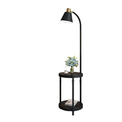 China Contemporary multifunctional iron desk floor lamp for bedroom floor lamp with table for sale