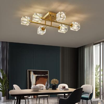 China Living Room Crystal Pedant Light Modern Ceiling Lamp Outdoor Mounted Indoor Glass Pendant Light for sale