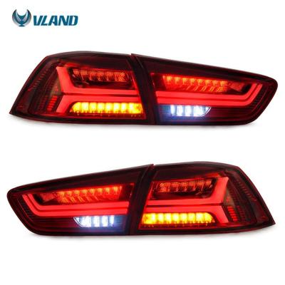 China PMMA/ABS/PC VLAND Manufacturer Full LED Tail Lights Car Rear Lamp Assembly 2008-2017 With Tail Sequential Light For Mitsubishi Lancer EVO X for sale