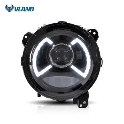 China Interpretation VLAND LED Headlights Headlight Design New DRL Blue To White 2018 2019 2020 2021 Car Head Light Front Lamp For Jeep Wrangler JL Accessories for sale