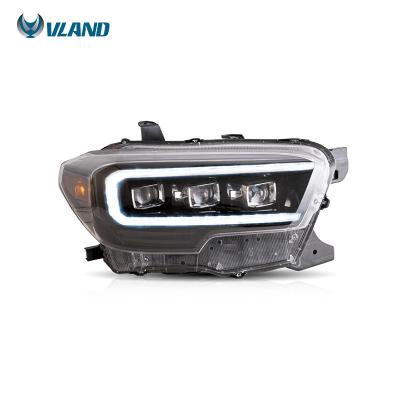 China 2015-2020 Full LED Car Front Lamp Assembly Welcome Headlight Assembly VLAND Headlamps And Breathing Headlights For Toyota Tacoma Headlight for sale