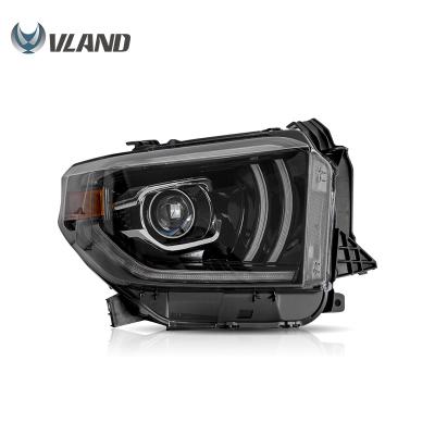 China Modified 2014-2019 Autolamp VLAND Headlights Car Full LED Head Light Lamp Assembly With Sequential Turn Signal For Toyota Tundra for sale