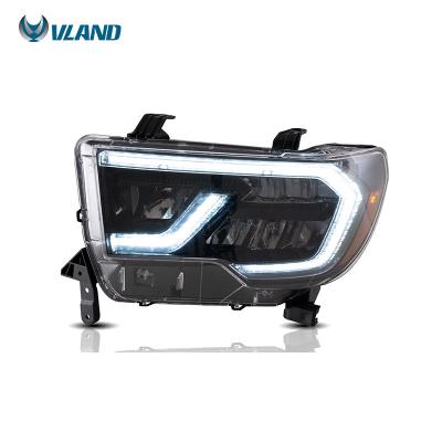 China VLAND Headlights Car Headlights Assembly 2007-2017 Sequential Full LED Performance 2018 Turn Signal Tundra Front Lamp For Toyota Sequoia for sale