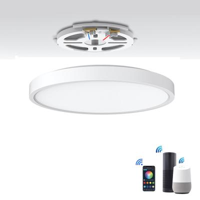 China Modern Tuya WiFi Connect Smart Home Slim Voice Control APP Control Led Ceiling Light With RGB Back Light for sale