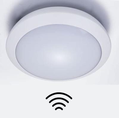 China IP66 Modern Outdoor Waterproof Round LED Microwave Detector Outdoor Mounted Ceiling Light For Bathroom ,Balcony for sale