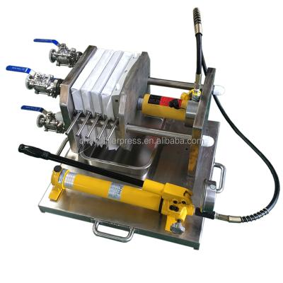 China Hotels China Supply High Quality Micro Pilot Filter Press Machine For Solid Liquid Separation Filtration Testing for sale