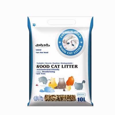 China Hot Selling Kitty Sand by Emily Pets Pine Cat Litter 10L Sustainable Pet Product for sale