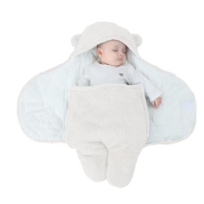 China Breathable Baby Sleeping Bag Ultra-Soft Fluffy Fleece Sleep Sack Newborn Blanket Infant Clothes Nursery Bedding Quilt Wrap Swaddle for sale