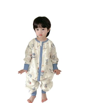 China Breathable baby sleeping bag with legs soft and breathable organic cotton newborn sleeper baby sleeping bag with feet infant sleep sack for sale